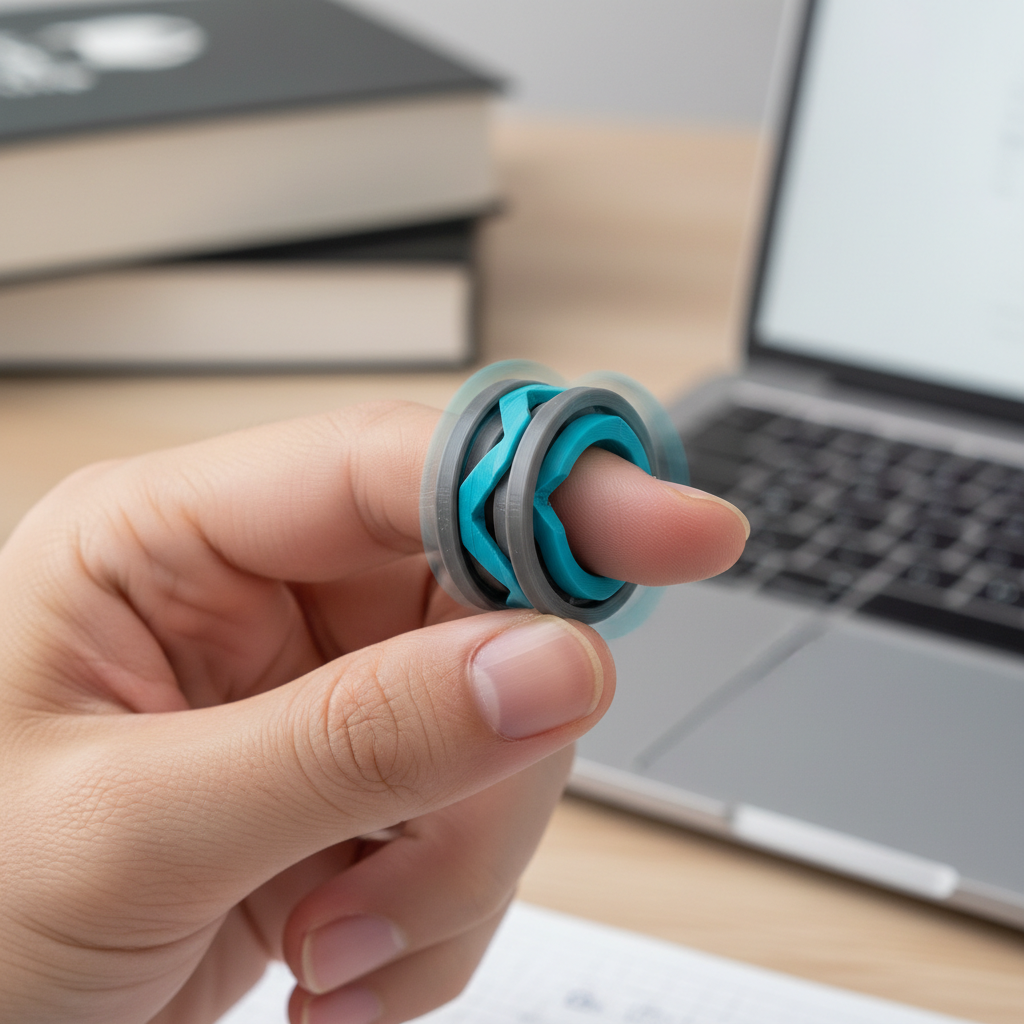 Anneau fidget rotatif