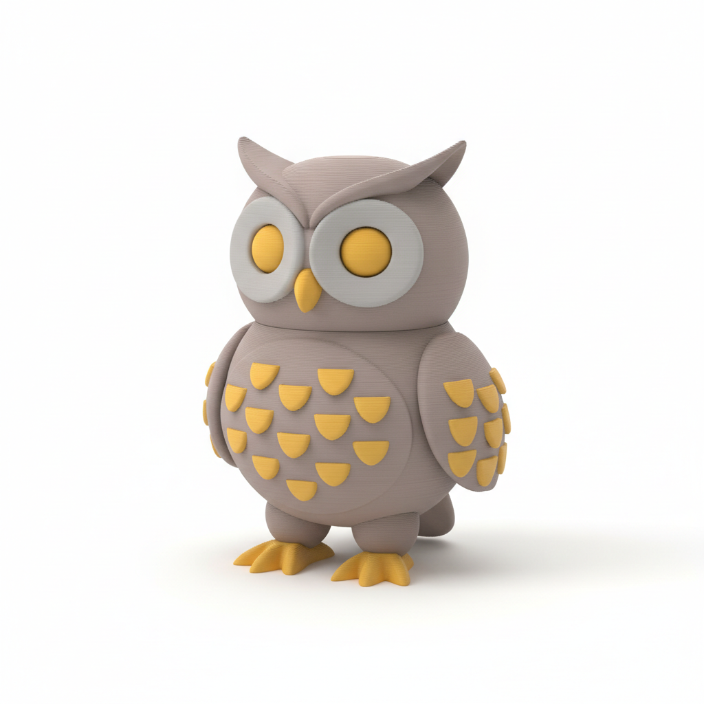 Hibou articulé avec 2 couleurs