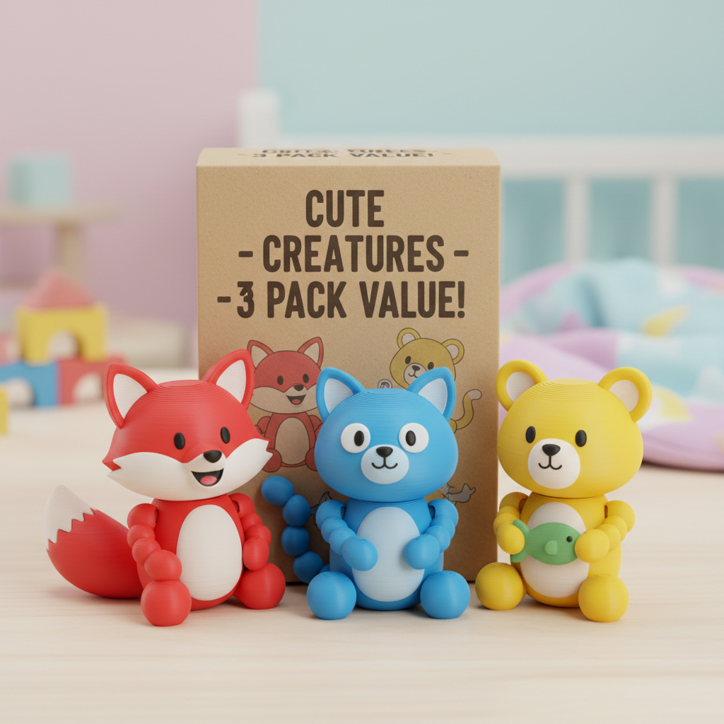 Pack 3 mini articulés