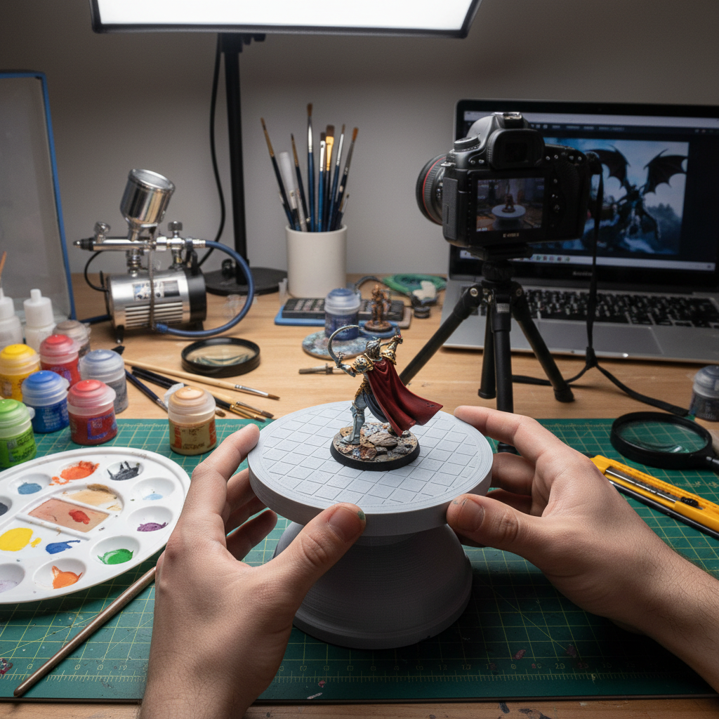 Stand figurine tournant