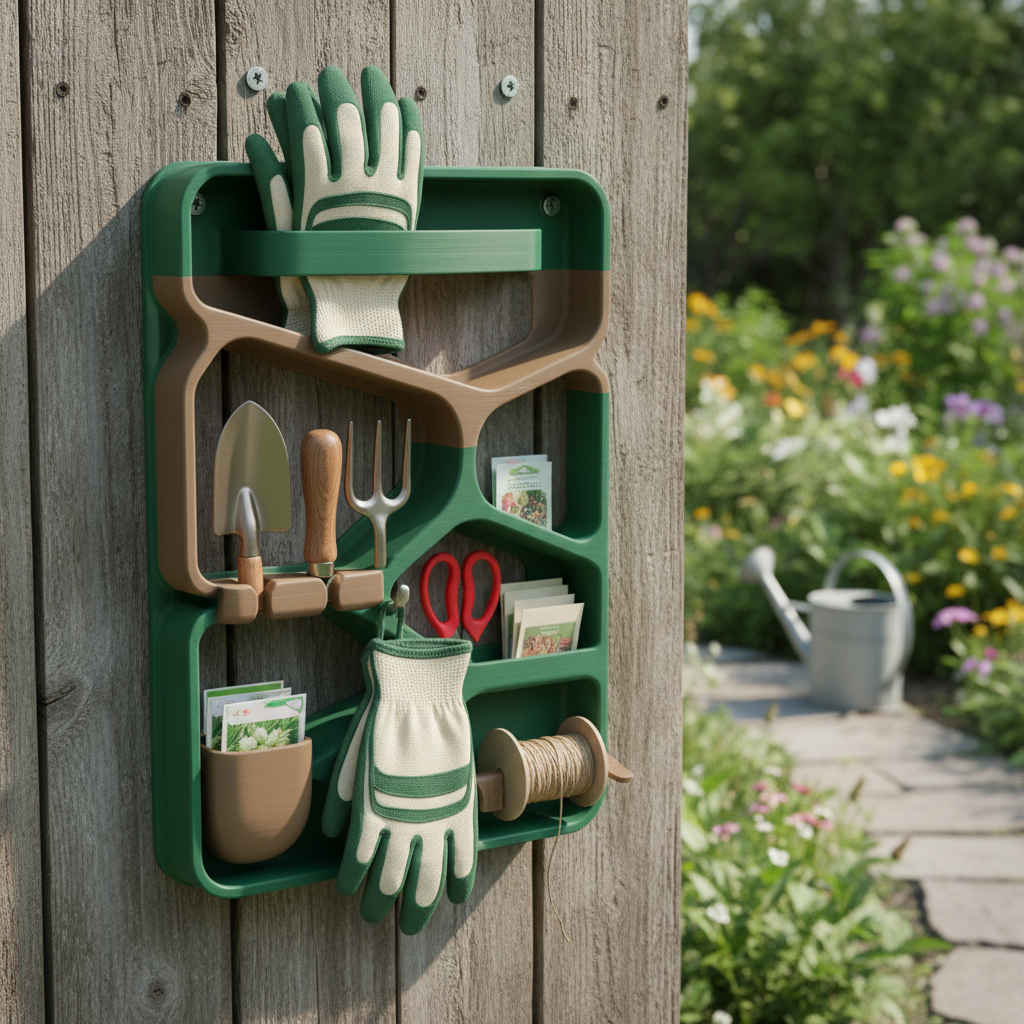 Support gants jardin